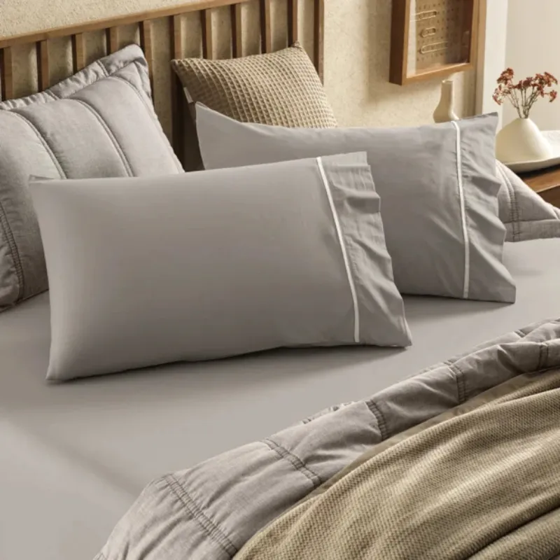 Jogo Cama Karsten Noah Queen Cinza 3 Peças