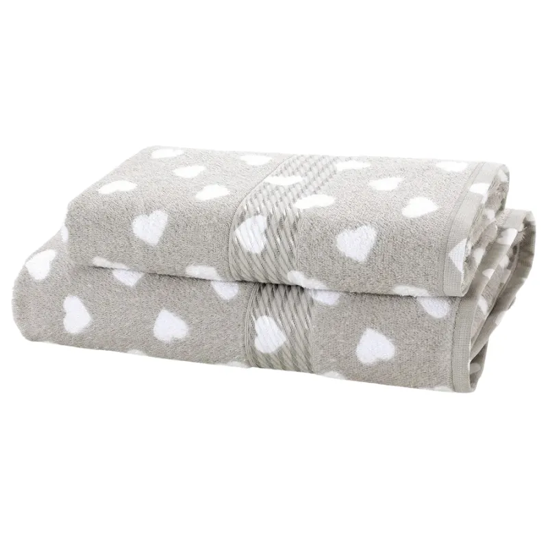 Toalha Rosto Dohler Prisma Love Cinza