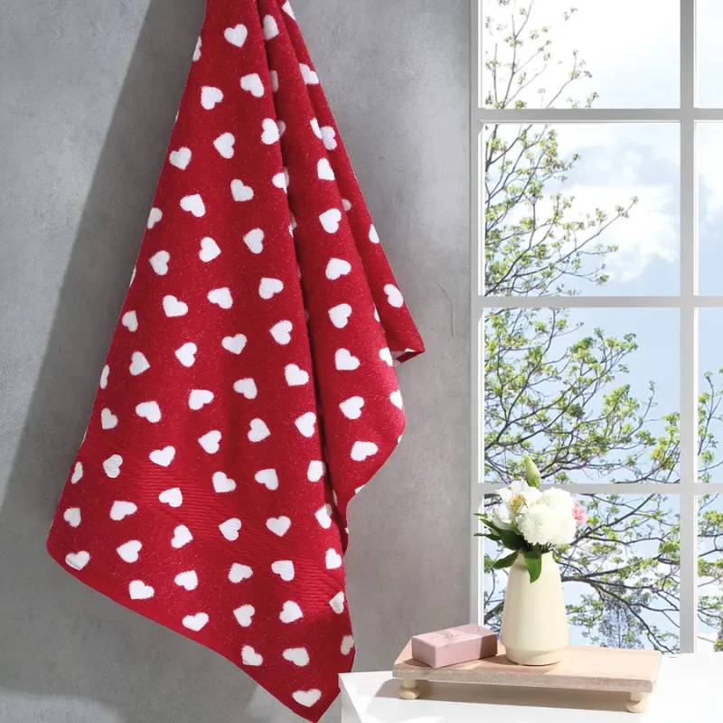 Toalha Rosto Dohler Prisma Love Vermelha